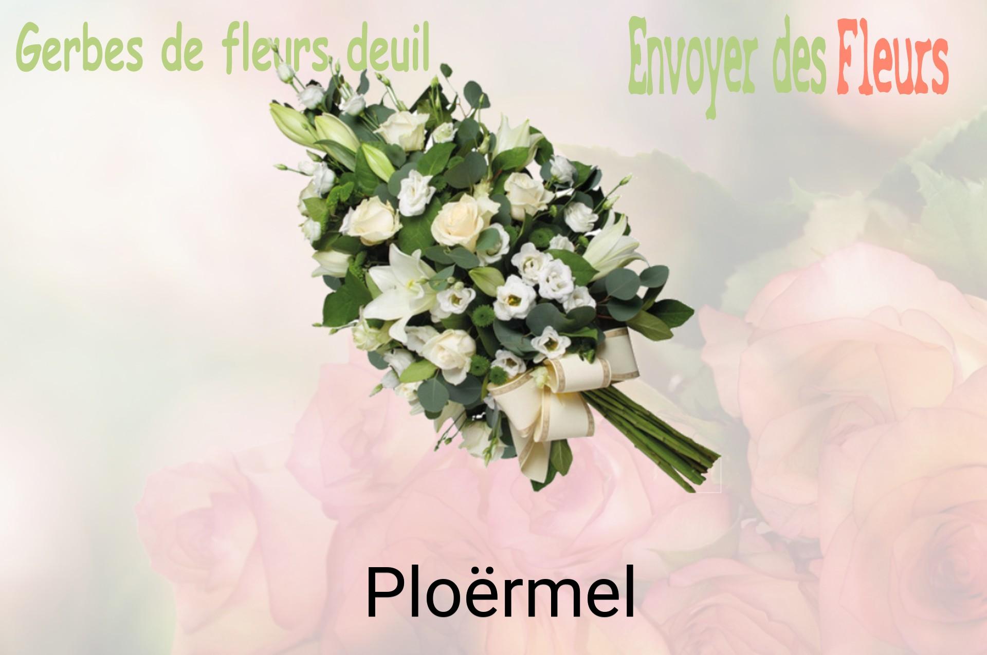 Gerbe de fleurs de deuil livrée à Ploërmel